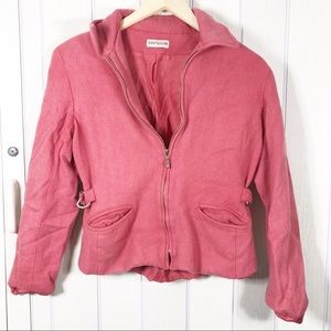 ! Ann Taylor Wool Blazer Jacket Pink Small